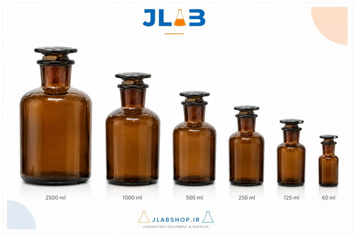 بطری شیشه ای مایعی رنگی