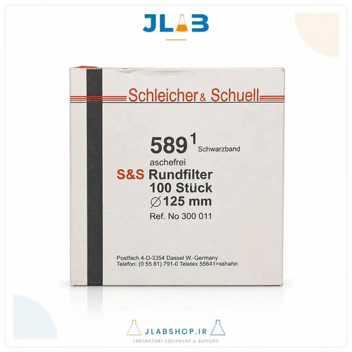 کاغذ صافی دایرهای 589 Schleicher & Schuell (S&S) میلی متر ۱۲۵