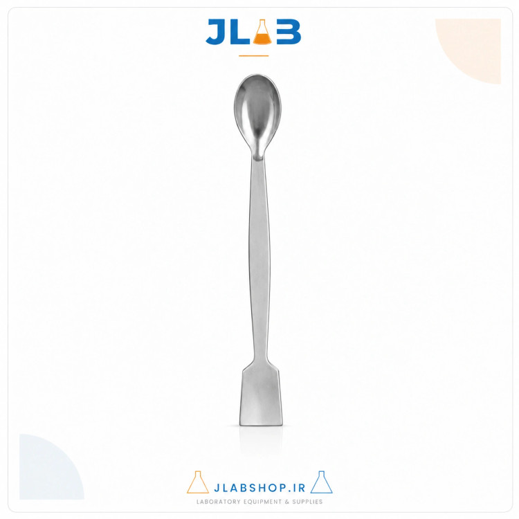 اسپاتول قاشقی استیل فلزی آزمایشگاهی
